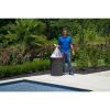 32-Gallon Black Plastic Indoor Outdoor Trash Can with Lid - Made in USA