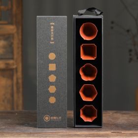 Duanhuang Gift Zisha Tea Cup Set Five Shape