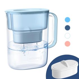 Water Filter Pitcher with 1 Filter, 200-Gallon Long-Life, 10-Cup Large Water Filter Pitcher, NSF Certified, 5X Times Lifetime, Reduces PFOA/PFOS